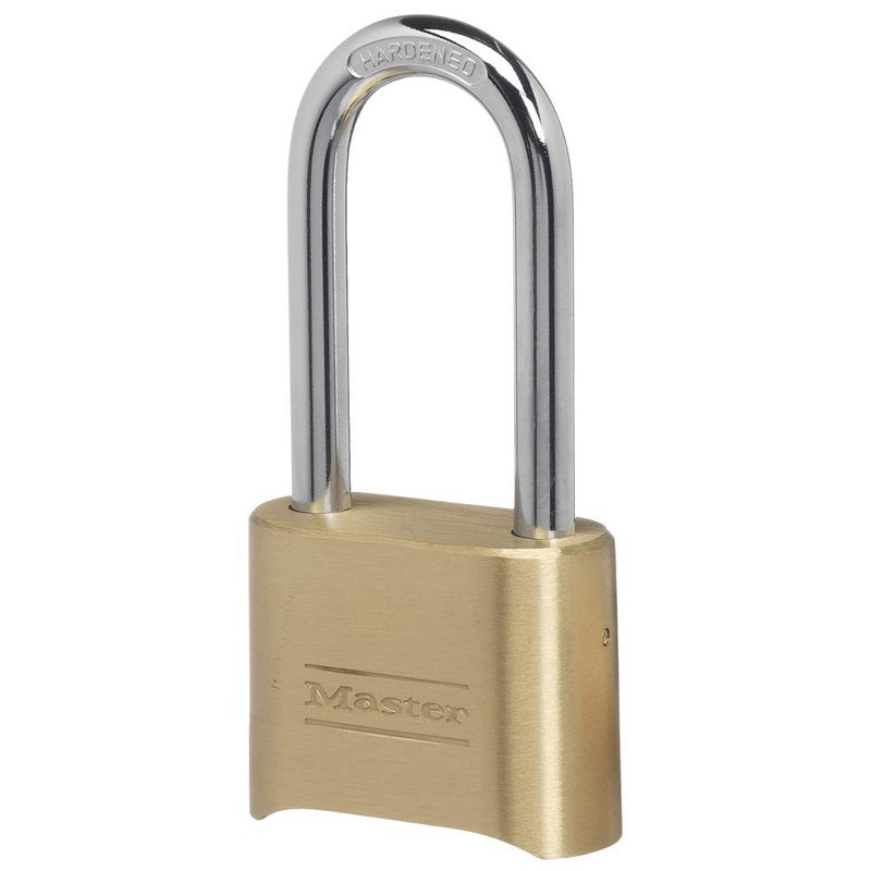 Master Lock 175LH 2' Wide Set Your Own Combination Padlock, with 2-1/4 in. Shackle, Brass Finish - Image 1